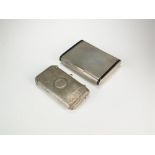 A combined silver cigarette and vesta case