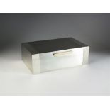 A silver mounted cigar box