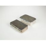 Two silver snuff boxes