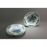 A pair of Worcester porcelain shallow dishes transfer-printed in the Pine Cone pattern, circa 1775,