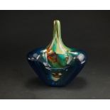 A Mdina glass Angular Fish vase based on a design by Michael Harris, circa late 1970s,