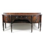 A mahogany break front sideboard, early 19th century,