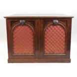 A Victorian mahogany folio cabinet, mid-19th century,