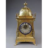 A George III gilt brass table clock made for the eastern market with a later quality Victorian