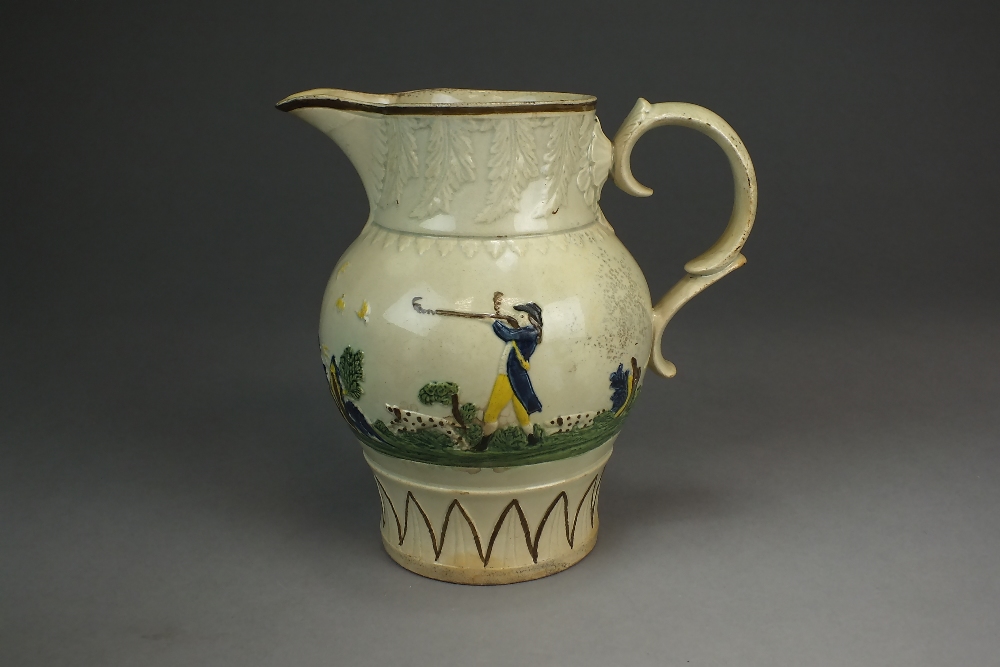 An English prattware Hunting jug, early 19th century, - Image 3 of 3