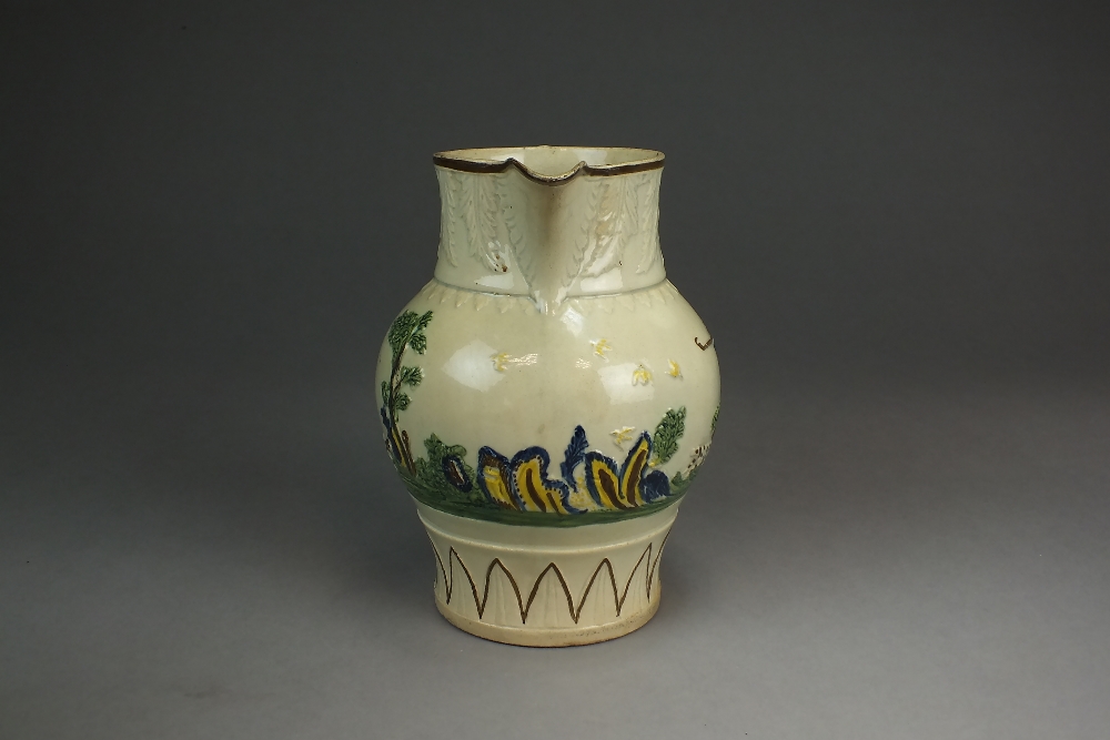 An English prattware Hunting jug, early 19th century, - Image 2 of 3