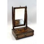 A Dutch mahogany and inlaid toilet mirror, early 19th century,