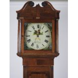A second quarter of the 19th century crossbanded oak 30-hour longcase clock by Robert Brown of
