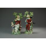 A pair of Staffordshire pearlware figures, circa 1800-1820,