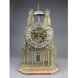 A late 19th-century skeleton clock in the form of York Minster, attributed to Evans of Handsworth,