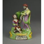 A Staffordshire pearlware group, 'Peter Restoring the Lame Man', early 19th century,