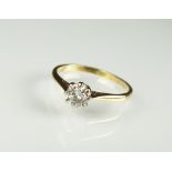 A single stone diamond ring,