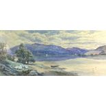 Charles Rowbotham, View of a mountain lake, signed and dated 1904 lower left, watercolour,