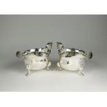 A pair of George II silver sauce boats, Benjamin West, London 1737,