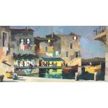 D'Oyly John (1906-1993), Evening, the old quarter at Bordighera, Italy, signed lower right,