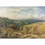 George Lucas (1861-1931), Harvest time, signed lower left, watercolour and gouache,