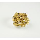 An 18ct yellow gold diamond ring by Andrew Grima,