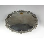 A George III silver salver, Thomas Hannam & Richard Mills, London 1763,