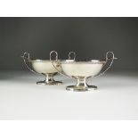 A pair of George III silver Adams style salts, possibly Henry Green, London 1781,