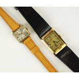 A Gentleman's 14ct gold Huber Art Deco wristwatch,