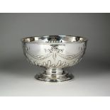 An Edwardian silver pedestal punch bowl, James Deakin & Sons, Sheffield 1906,