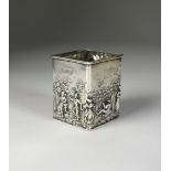 An Edwardian silver salt, George Nathan & Ridley Hayes, Chester 1901,