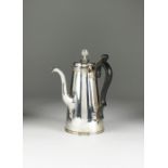 A Victorian silver coffee pot, AS, London 1891,
