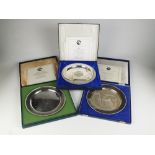 A commemorative silver plate, Comyns & Sons, London 1972,