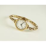 A Lady's 9ct gold Swiss made wristwatch,