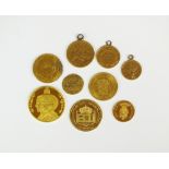 A small collection of Foreign gold coins, comprising; a USA 2 1/2 dollar,