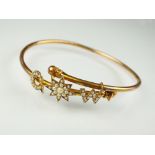 An early 20th century seed pearl bangle,