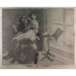 After Walter Sickert RA (1860-1942), A Little Cheque and Femme de Lettres, both etchings,