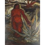 Jan Schreuder (1904-1964), Paraguayan woman, signed lower left and dated '42, oil on canvas,