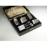 A cased silver cruet set, James Deakin & Sons, Chester 1927-30,