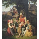 German School, 19th century, 'A Tell Tale', oil on canvas,