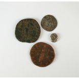 Three Roman coins, comprising; Silver Siliqua, Urbs Roma, Valentinian I (364-375 AD),