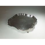 A silver presentation salver, Barker Brothers, Chester 1919,