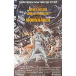 James Bond film poster, Moonraker, United Artists, Copyright 1979 Danjaq SA, 99 x 69cm, unframed,