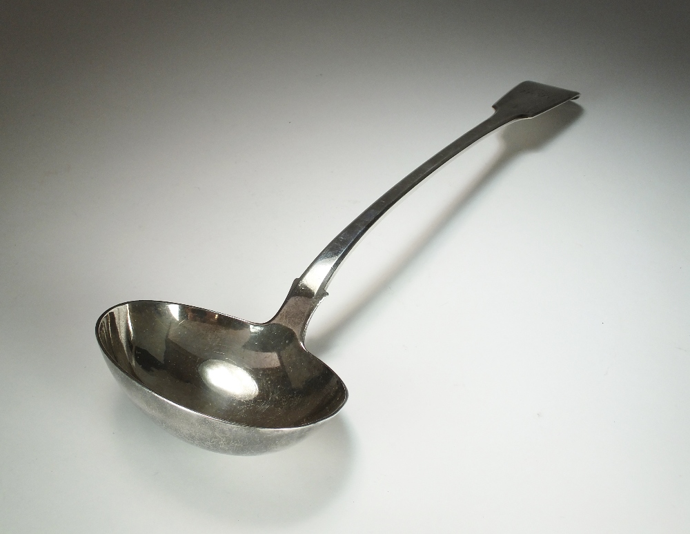 A William IV silver Fiddle pattern soup ladle, Joseph & Albert Savory, London 1833,