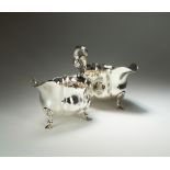 A pair of Victorian silver sauce boats, Charles Stuart Harris, London 1897,