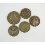 A small collection of silver and cupro-nickel coinage, comprising; four crowns,