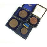 A collection of ten bronze educational awards and attendance medals, comprising; Hull, Moseley,