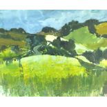 Gwilyn Pritchard (1931-2015), Welsh landscape, signed lower left, watercolour,