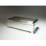 An Art Deco silver mounted cigarette box, *.