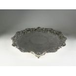 An Edwardian silver salver