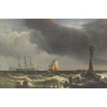 Edwin Hayes. Marine scene, oil on canvas