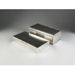 Two silver mounted cigar boxes