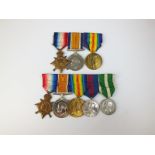 A group of WWI medals