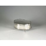 A silver mounted jewellery box