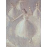 British School, 20th century, ballerina, oil on canvas